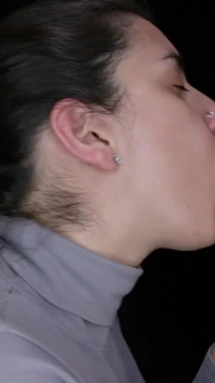 Grey Turtleneck Facial