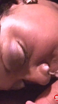 Ebony milf suck a black and white cock