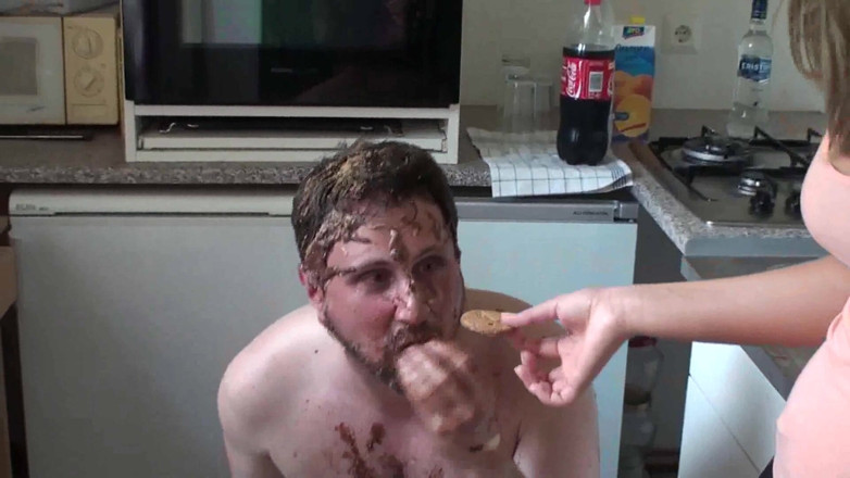 Foot Girls: He must lick the floor clean for the ladies