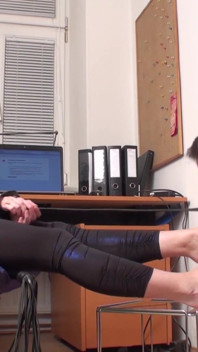 Office Foot Slave of Mature Lady