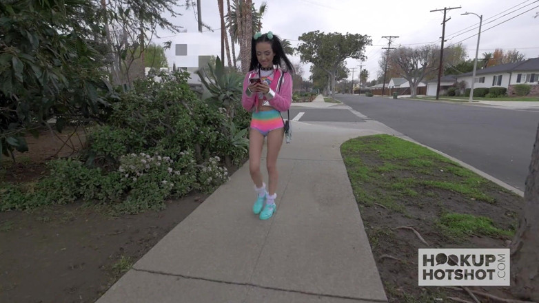 Hookup Hotshot: Tiny brunette teen Kiley Jay takes it rough on first...