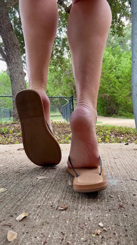 Lila Hotwife’s Outdoor Foot Tease: Part 2 - Do You Like My Soles & Flip Flop Sounds?