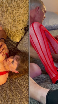 laal rang men graini ledi: dildo ple aur 2 pojishan chudaee charamsukh