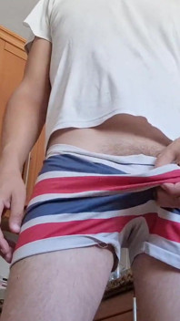 Showing off My Boxers and Bulge in the Kitchen