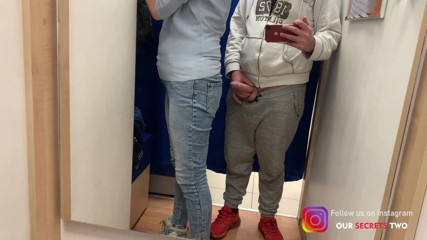 Our Secrets: Surprise cum in her panties in store changing room