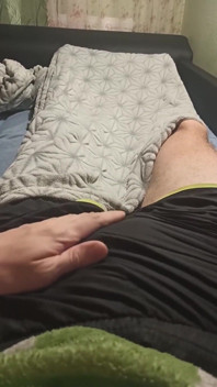 Guy Fondles Dick Through Panties, Skinny Guy