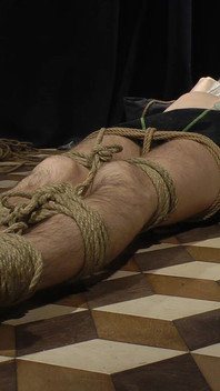 Nicky Tickling Roped Floor