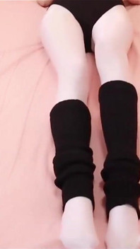 Black Body Suit+oily White Silk Long Legs