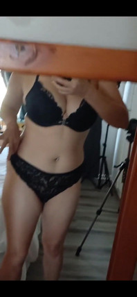 Showing off my black lingerie set