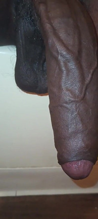 Stroking Big Black Uncut Dick Wit Cock Ring