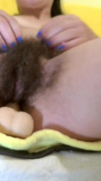 Anal with Big Dildo Close-up