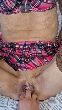 First Time Teen in Mini Skirt Gets Fisted