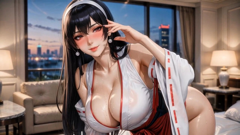Stories&Anime: 3D chizuru kagura, sahniges milchleck - vollbusiger solo-fick