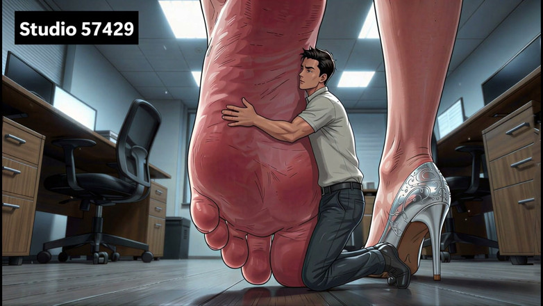 Studio 57429: Make Love to Giantess Secretary's Bare Foot
