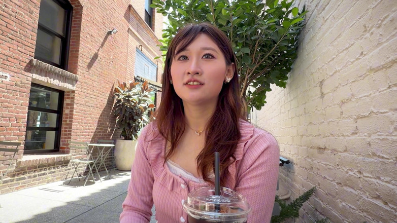 Chloe Lin: Street Interview with Cute Asian Girl Ends with Hard Hotel...