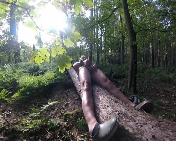 Andy: Дрочка на бревно