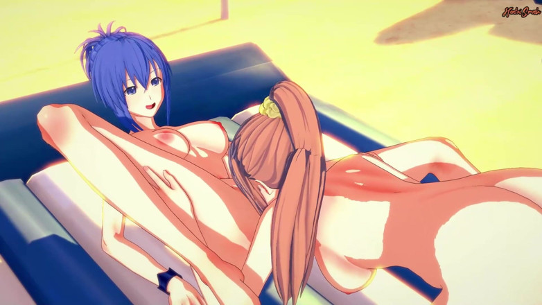 Hentai Smash: Kaede Sakura y Natsuru Se hindi tienen sexo lésbico en...