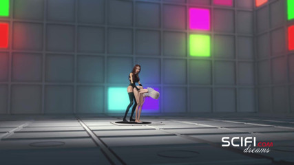 3dxpassion-transgender: Sci-Fi cube. 3d hot dick-girl and a horny tranny in the...