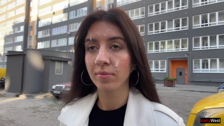 Katty West: Wife Goes to Supermarket with Cum on Her Face From...