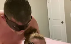 Wife Sucks BBC Dildo While Getting Fucked Doggy Style