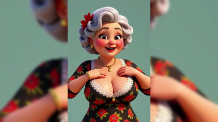 AI Porn: Topless Granny Animation