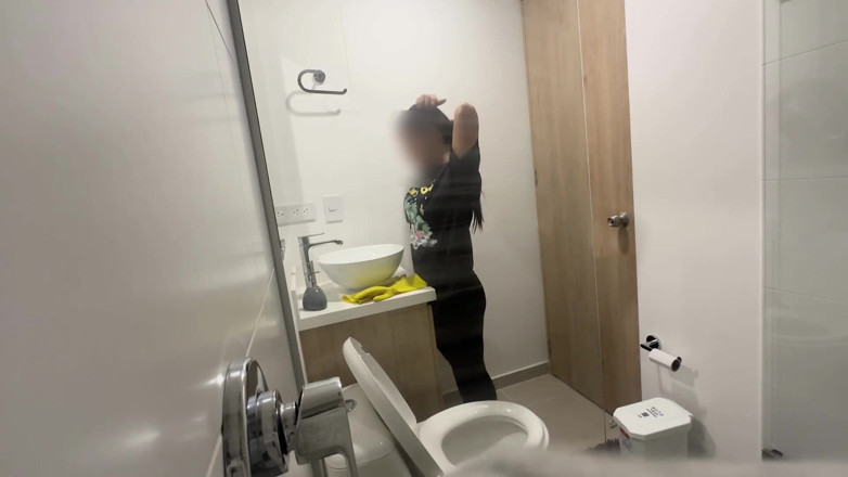 Time traveler: Cute Petite Maid Jerks off Boss and Then Fucks Her...