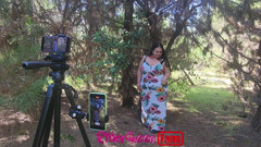 Riderqueen BBW Step Mom Latina Ebony: Riderqueen ensam, utomhus, videor för fans