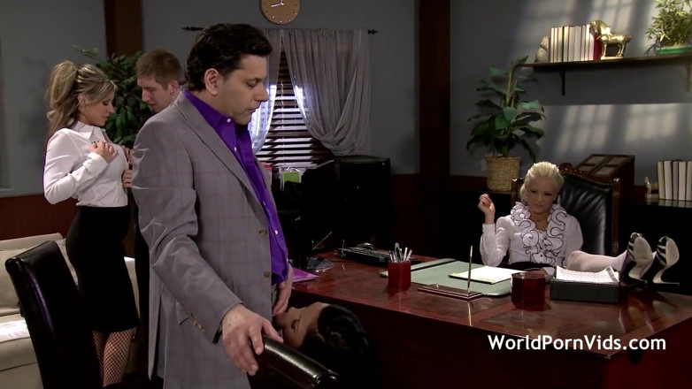 Selected worldwide porn: Official company meeting turns into group sex orgy