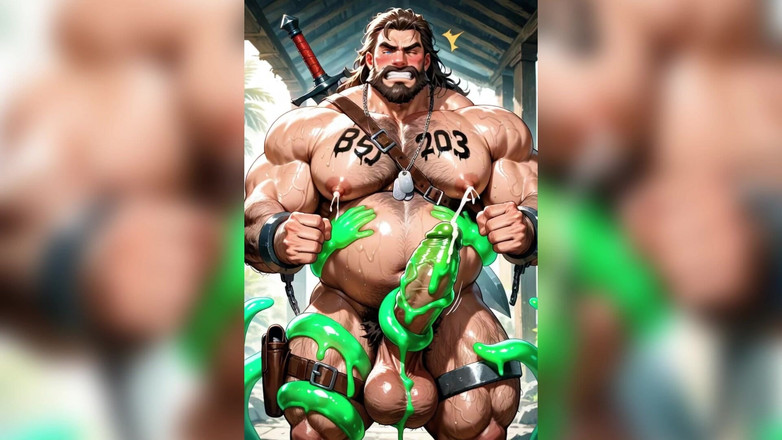 AI Blk: Büyük yaraklı adam sikişi