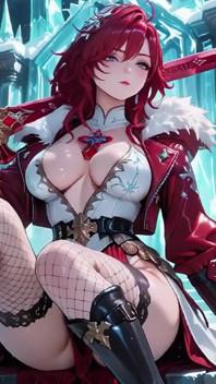 Ice Queen! Si jalang berambut merah membuat pintu masuk yang menakjubkan di Dewan Crystal, Tabe SlightLy Open dan Staff TappingLy