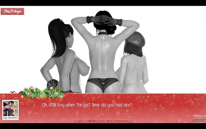 Cumming Gaming: Neomezené Vánoce [Vánoční hentai porno hra] Ep. 3 Vzpomínky na šukání nadávajících jeptišek...