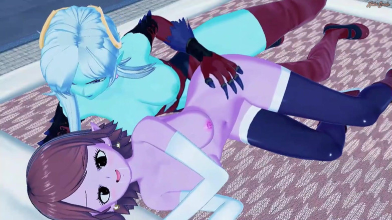 Hentai Smash: Futa Demon Towa gets her cock ridden by Chronoa - Dragon...