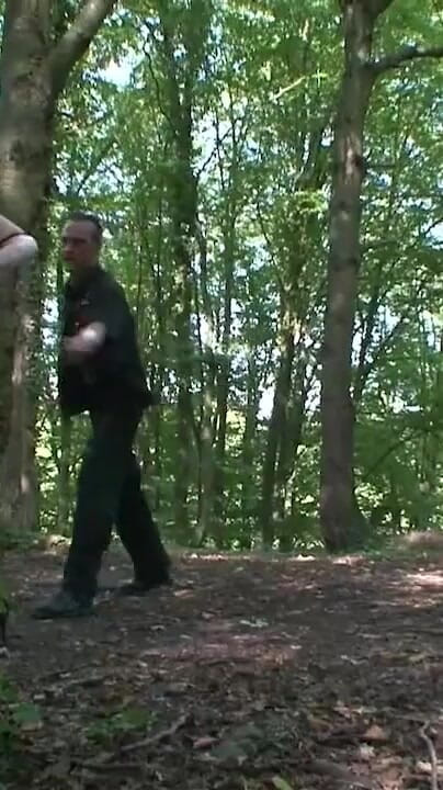 Absolute BDSM films - The original: Despojado humillado y azotado en el bosque