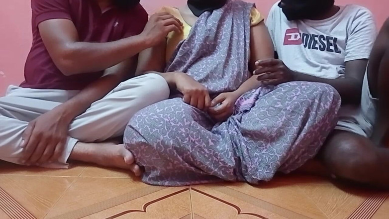 Tamil lesbian: Threesome Hot Sucking and Masturbation