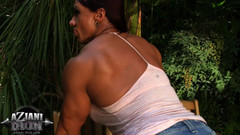 CreamPiled: Amber Rubs Her Big Clit and Wet Pussy on Park...