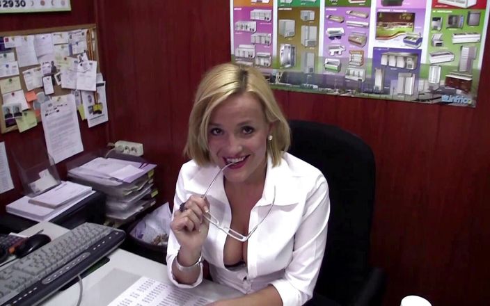 MILF stars: Stunning blonde MILF gets fucked in her office