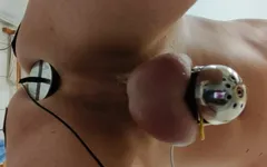 E-stim with Anal Plug and Estim Pads
