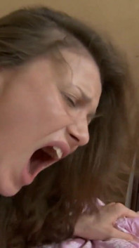 Horny stud fucks brunette teen in the bedroom
