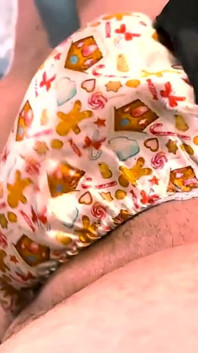 Satin Gingerbread Thong Play