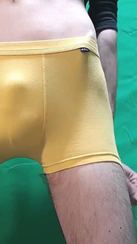 Yellow Boyshorts Try on