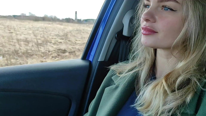 S-Wife Katy: Blowjob dalam kereta, untuk Trip.bahagian 1