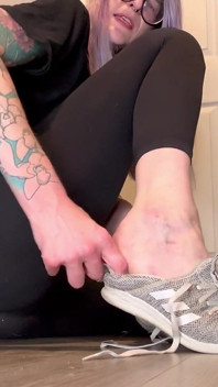Size 16 Feet Squeezing Into Smaller Size Sneakers