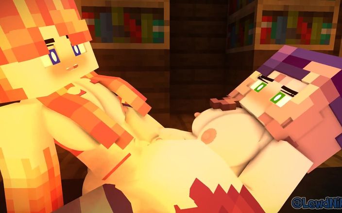 VideoGamesR34: 摇滚纸剪刀！Minecraft 女同性恋色情动画