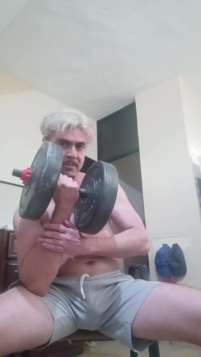 Tabasco Jake: Handsome Stud Flexing and Working Out Naked