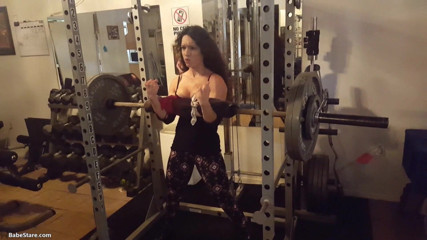 Babe Stare: Tia shows off her sexy strength at the gym
