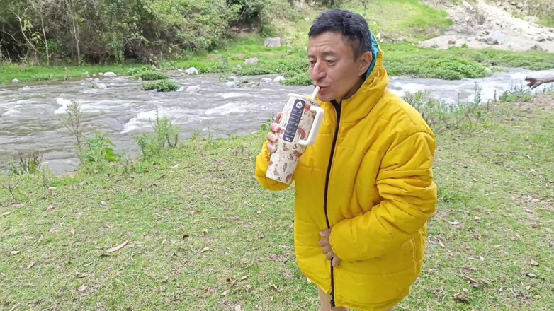 Lady: Fucking by the River Outdoors with My Busty Stepmother, They...