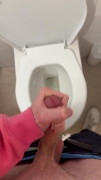 Horny Twink Caught Stroking in the Bathroom!