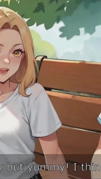 18 yaşındaki masum Sofie kızıl saçlı lily yabancılara emmek için büyük lolipop gösteriyor