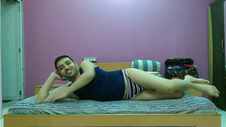 Cute & Nude Crossdresser: Hot sissy crossdresser femboy Sweet Lollipop in a tank top...