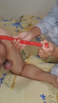 No hay piedad femdom, voy 2 a follar tu culo hasta que te corras - deepanal con consolador de 50 cm